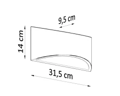 Sollux Weiße Wandleuchte Keramik 31,5 cm Up Down bemalbar G9< Wohnzimmerlampen|Keramiklampen