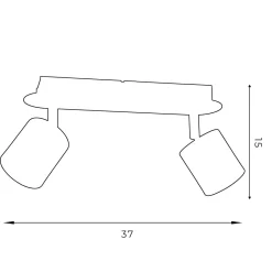 Moderne Lampen|Küchenlampen*Luminex Weißer Deckenstrahler Metall länglich vielseitig