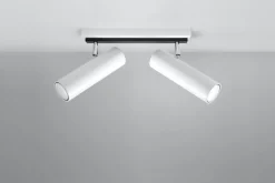 Sollux Weißer Deckenstrahler Metall L:30cm 2x GU10 DUCCIA< Deckenleuchten|Flurlampen