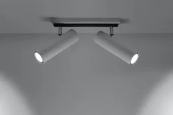 Sollux Weißer Deckenstrahler Metall L:30cm 2x GU10 DUCCIA< Deckenleuchten|Flurlampen