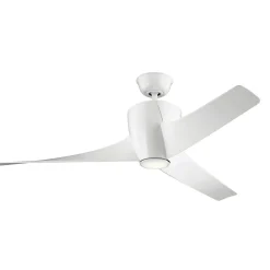 Deckenleuchten*Elstead Weißer Deckenventilator mit Beleuchtung LED dimmbar Ø142cm