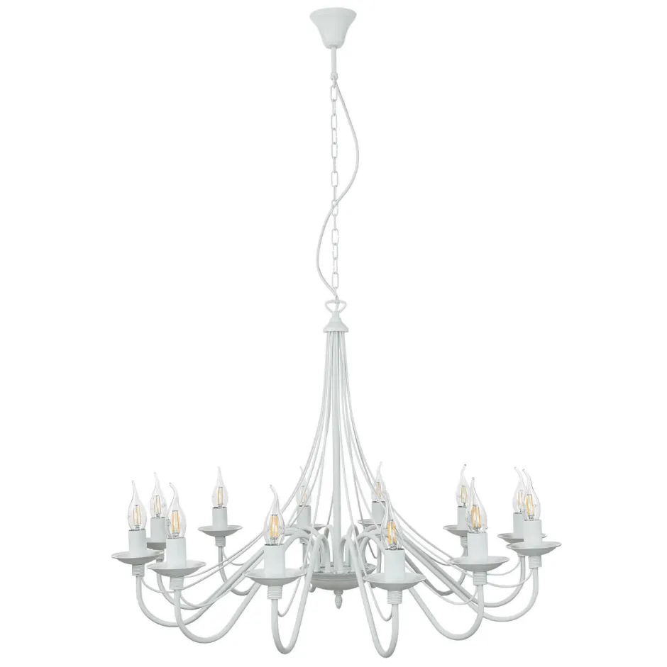 ALDEX Weißer Kronleuchter Groß Ø85cm Wohnraum Rustikal< Rustikale Lampen|Esszimmer Lampen