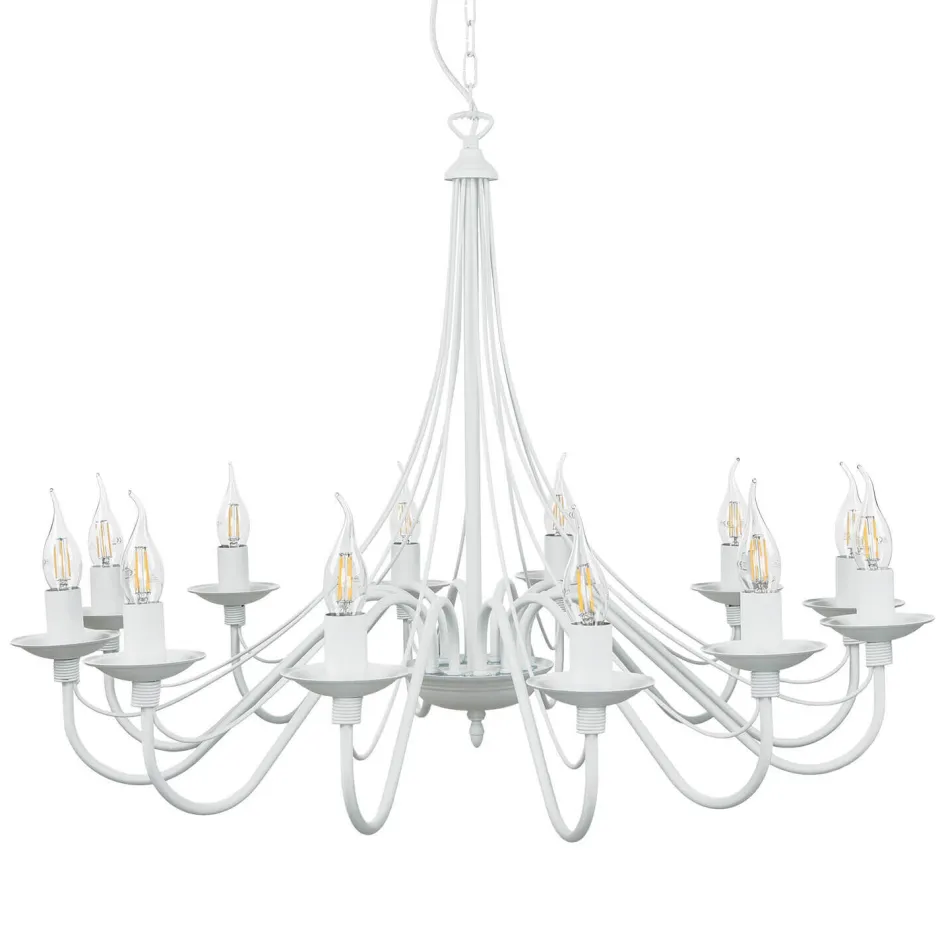 ALDEX Weißer Kronleuchter Groß Ø85cm Wohnraum Rustikal< Rustikale Lampen|Esszimmer Lampen