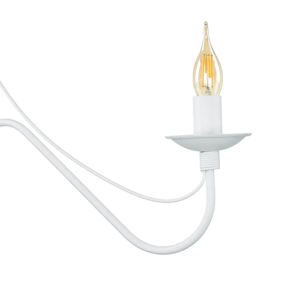 ALDEX Weißer Kronleuchter Groß Ø85cm Wohnraum Rustikal< Rustikale Lampen|Esszimmer Lampen