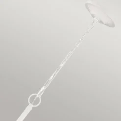 Hängelampen|Esszimmer Lampen*Elstead Weißer Kronleuchter Metall 61 cm breit für 4x E14 Landhaus Stil