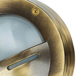 Lido Wetterfeste Außenleuchte Rund IP64 echtes Messing< Außenwandleuchten|Rustikale Lampen