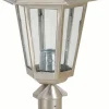 Lido Wetterfeste Gartenleuchte in Nickel Rustikal H:38cm< Rustikale Lampen|Metall Lampen
