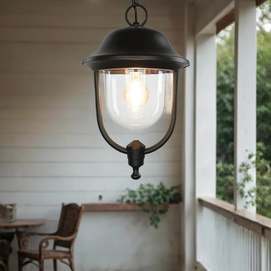 Metall Lampen|Rustikale Lampen*SU-MA Wetterfeste Hängelampe außen IP43 Rustikal E27