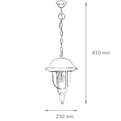 Metall Lampen|Rustikale Lampen*SU-MA Wetterfeste Hängelampe außen IP43 Rustikal E27