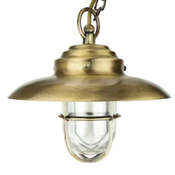 Metall Lampen|Messinglampen*Lido Wetterfeste Hängelampe KAVALA Messing Maritim IP54