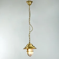 Lido Wetterfeste Hängelampe SANTORIN Messing rund IP54< Metall Lampen|Messinglampen