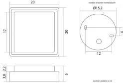 Metall Lampen|Led Außenleuchten*SU-MA Wetterfeste LED Wandleuchte Aluminium IP65 18 W B:20 cm