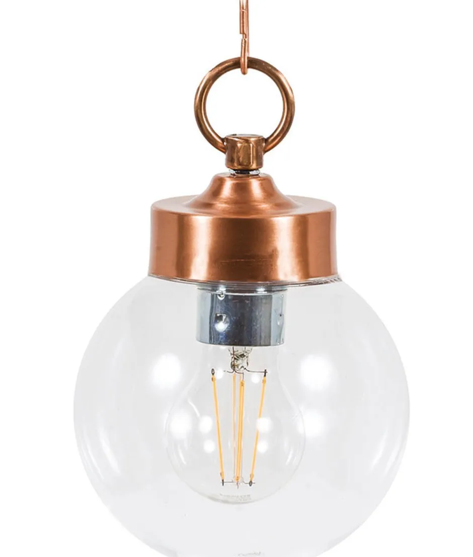 Außenleuchten Messing|Messinglampen*Lido Wetterfeste Pendelleuchte VERIA Kupfer rund IP43