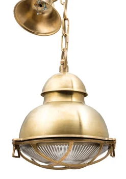 Außenleuchten Antik|Rustikale Lampen*Lido Wetterfeste Pendelleuchte POGONI Messing Maritim