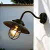 Außenwandleuchten|Rustikale Lampen*Lido Wetterfeste Wandlampe KAVALA Messing antik rostfrei
