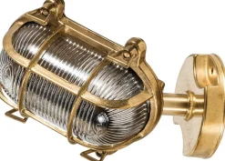 Lido Wetterfeste Wandlampe SKIATHOS Messing Maritim IP64< Außenwandleuchten|Rustikale Lampen