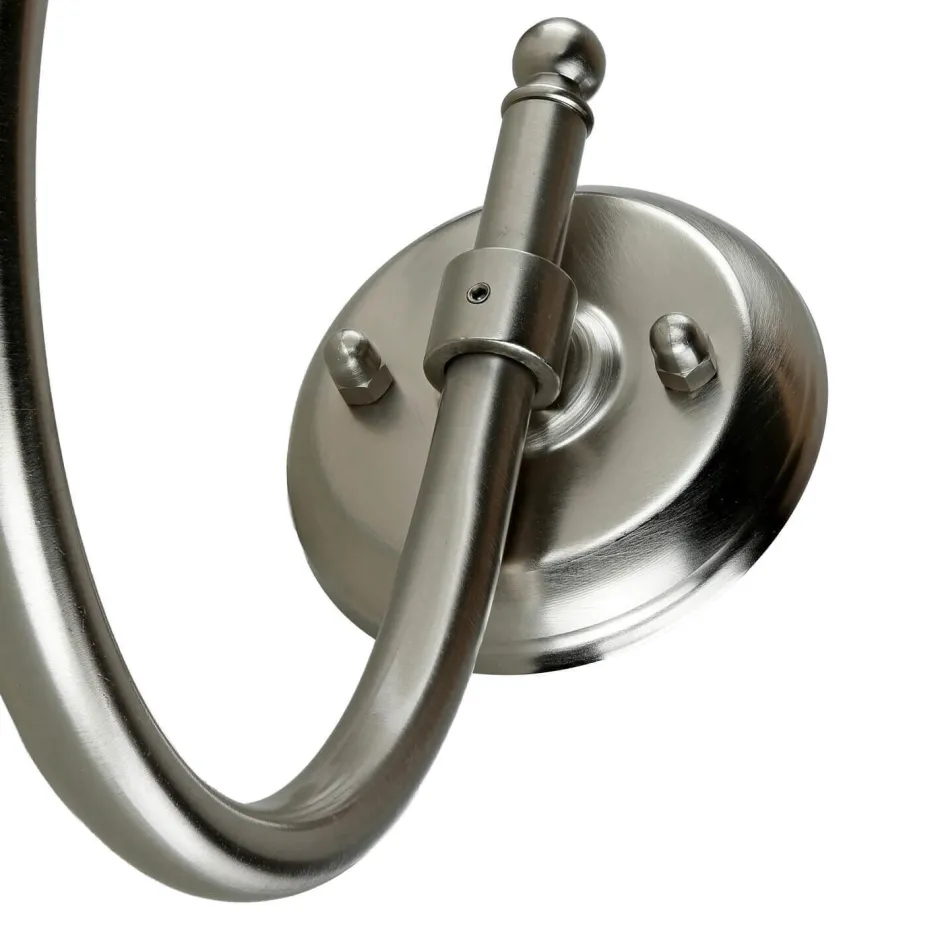 Metall Lampen|Messinglampen*Lido Wetterfeste Wandlampe VERIA Nickel Weiß aus Messing