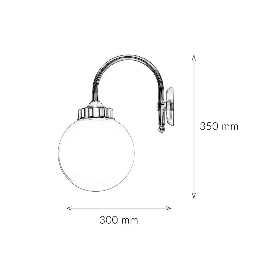 Metall Lampen|Messinglampen*Lido Wetterfeste Wandlampe VERIA Nickel Weiß aus Messing