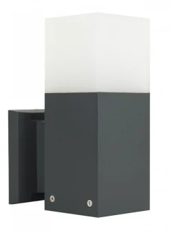 Metall Lampen|Feuchtraumleuchten*SU-MA Wetterfeste Wandleuchte Anthrazit IP44 blendarm