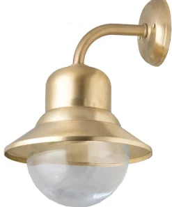 Außenleuchten Antik|Außenwandleuchten*Lido Wetterfeste Wandleuchte SAMOS Messing Maritim IP23