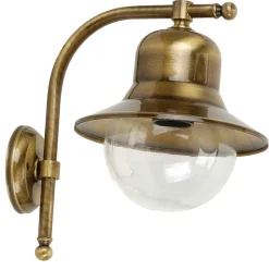 Außenleuchten Antik|Außenleuchten Messing*Lido Wetterfeste Wandleuchte SAMOS Messing Maritim außen