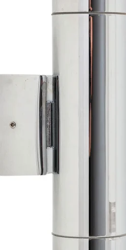 Lido Wetterfeste Wandleuchte SERRES Chrom IP54 Up Down< Außenleuchten Messing|Außenwandleuchten