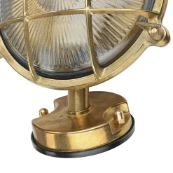 Lido Wetterfeste Wandleuchte SERIFOS Messing Maritim IP64< Außenwandleuchten|Rustikale Lampen