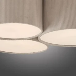 Wohnzimmerlampen|Stofflampen*Just Light Wohnliche Deckenlampe Beige E27 L:70 cm 3-flmg blendarm