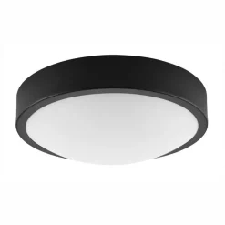 Wohnzimmerlampen|Metall Lampen*Lamkur Wohnliche Deckenlampe Glas Metall Schwarz E27 Ø26 cm