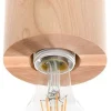 Holzlampen|Moderne Lampen*Sollux Wohnliche Deckenlampe Holz rund Ø10cm H:10cm für E27