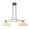 Deckenleuchten|Badezimmer Lampe*Steinhauer Wohnliche Deckenlampe Metall Glas in Bronze Creme 82 cm