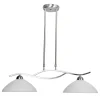 Deckenleuchten|Badezimmer Lampe*Steinhauer Wohnliche Deckenlampe Metall Glas in Stahl Weiß 82 cm