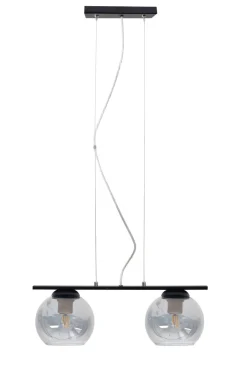 Hängelampen|Bürolampen*Belis Wohnliche Hängelampe 2-flammig Glas Metall E27 blendarm