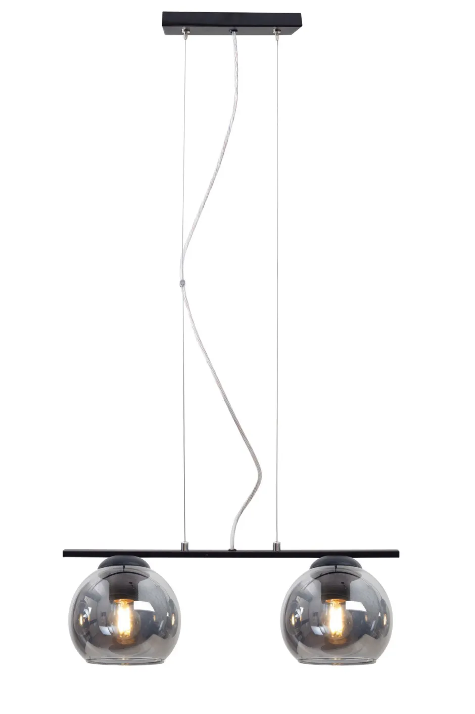 Hängelampen|Bürolampen*Belis Wohnliche Hängelampe 2-flammig Glas Metall E27 blendarm