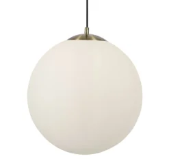 Searchlight Wohnliche Hängelampe Glas Metall in Messing E27 Ø40 cm< Wohnzimmerlampen|Esszimmer Lampen