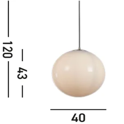 Searchlight Wohnliche Hängelampe Glas Metall in Messing E27 Ø40 cm< Wohnzimmerlampen|Esszimmer Lampen