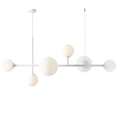 ALDEX Wohnliche Hängelampe Kugeln Glas 6-flammig E14 E27< Bürolampen|Kugellampen