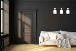 Hängelampen|Bürolampen*Belis Wohnliche Hängelampe Schwarz Weiß Metall Holz E27 66 cm