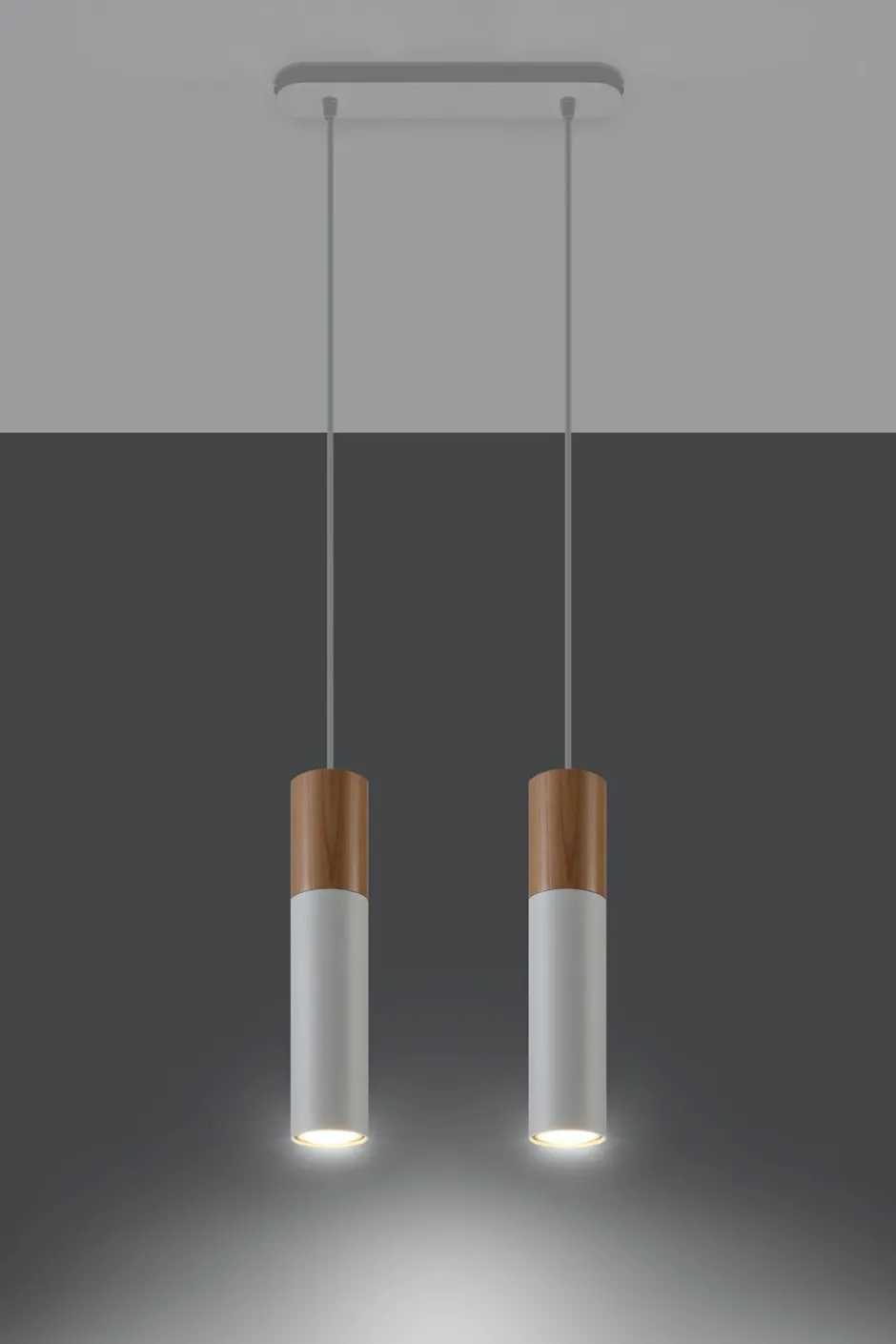 Hängelampen|Esszimmer Lampen*Sollux Wohnliche Hängelampe WAYNELLE Weiß Holz Skandinavisch