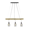 Hängelampen|Bürolampen*Just Light Wohnliche Pendelleuchte E27 90 cm Schwarz Natur Vintage