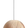 Schlafzimmer Lampen|Feuchtraumleuchten*ALDEX Wohnliche Pendelleuchte Holz in Natur Schwarz Ø53 cm E27