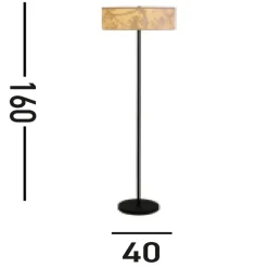 Wohnzimmerlampen|Metall Lampen*Searchlight Wohnliche Stehleuchte Bambus Metall 160 cm E27 blendarm