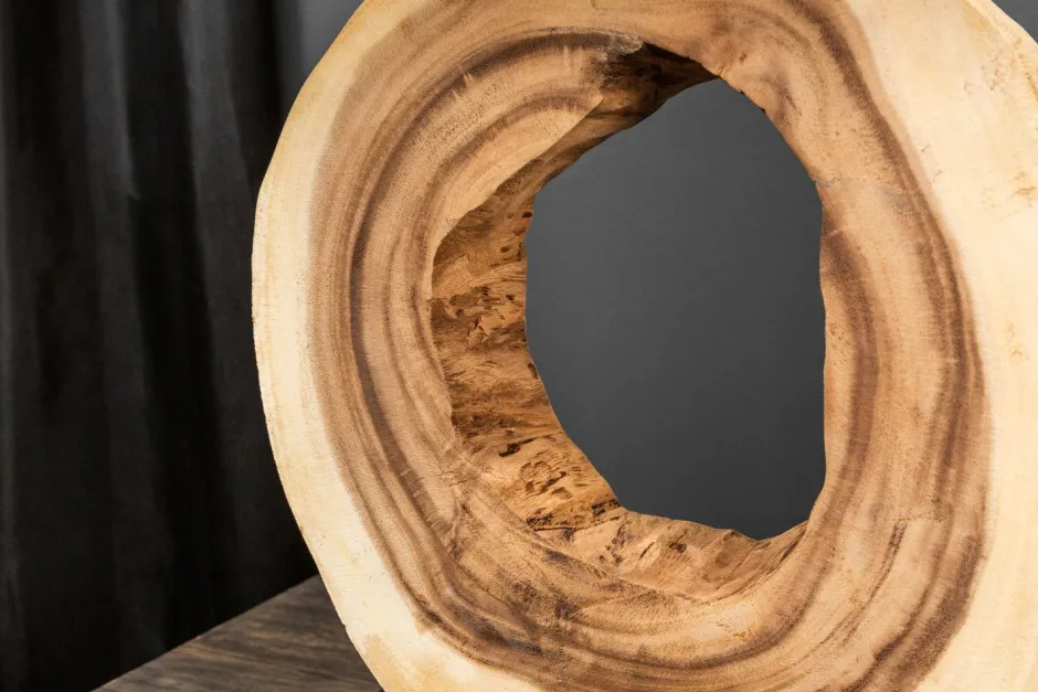 Nachttischlampen|Holzlampen*Invicta Interior Wohnliche Tischlampe KYRISSA massives Holz 63cm Unikat