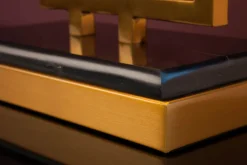 Invicta Interior Wohnliche Tischleuchte Schwarz Gold Stoff blendarm E27< Tischlampen|Schlafzimmer Lampen