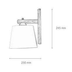 Lamkur Wohnliche Wandlampe BEVERELY Holz 3-flmg Leuchte< Wandleuchten|Moderne Lampen