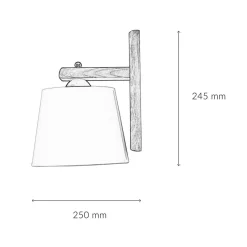 Lamkur Wohnliche Wandlampe BEVERELY Holz 3-flmg Leuchte< Wandleuchten|Moderne Lampen