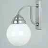 Berliner Messingleuchten Wohnliche Wandlampe Messing in Nickel Glas E27 blendarm< Wohnzimmerlampen|Küchenlampen