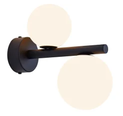 Wandleuchten|Schlafzimmer Lampen*Jupiter Wohnliche Wandleuchte Glas Metall G9 2-flammig T:24 cm