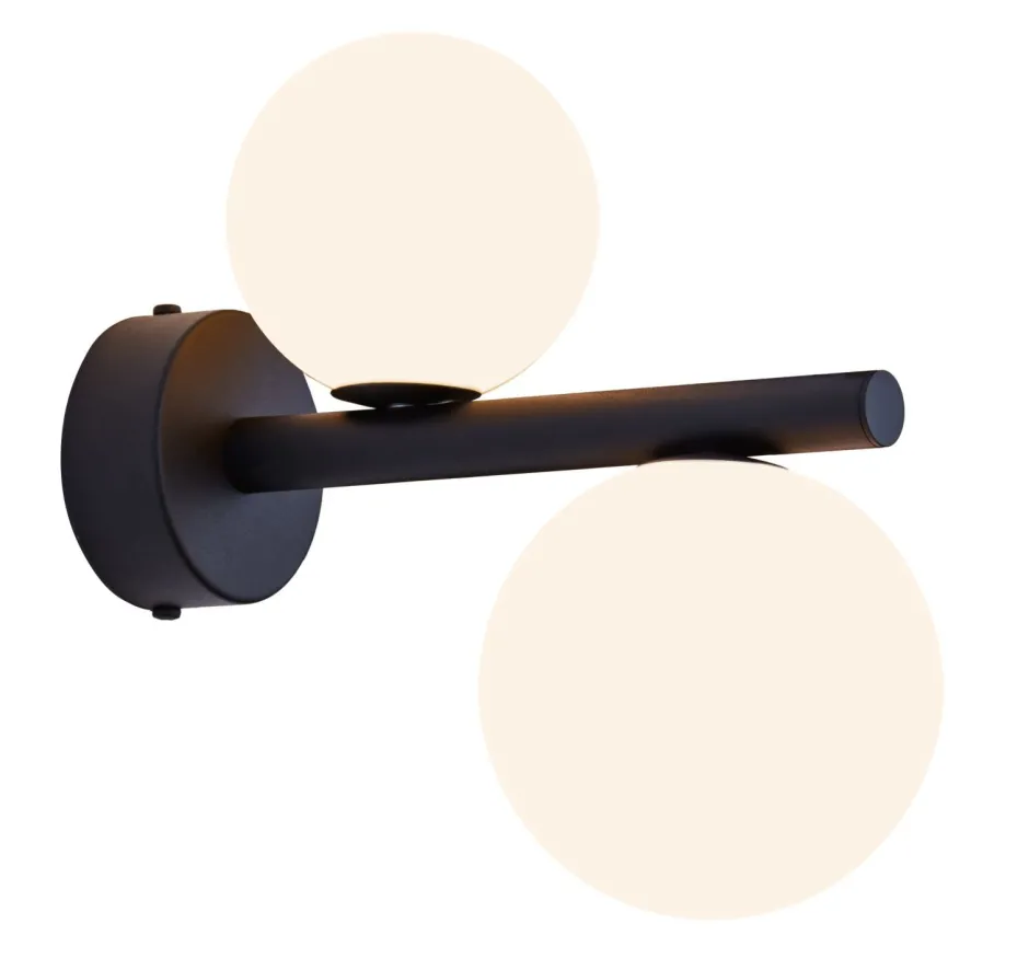 Wandleuchten|Schlafzimmer Lampen*Jupiter Wohnliche Wandleuchte Glas Metall G9 2-flammig T:24 cm