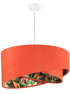 Hängelampen|Moderne Lampen*BPS Koncept Wohnzimmer Hängelampe Orange Bunt Stoff rund Ø50cm